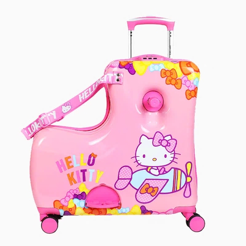 Vali ngồi cho bé Kitty nhập khẩu chính hãng size 20 ( phiên bản kitty lái máy bay)