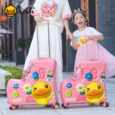 Vali cho bé B.DUCK nhập khẩu chính hãng size 20/24 ( phiên bản hoa )