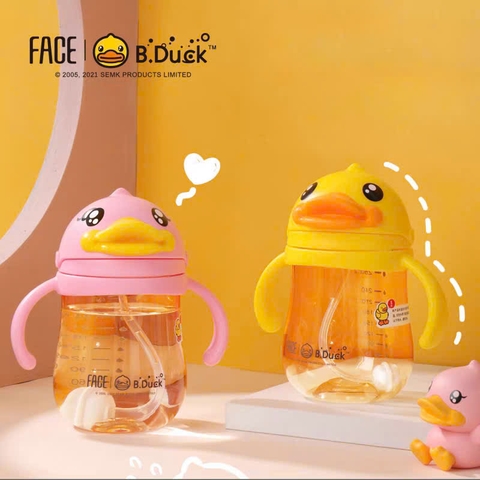 Bình Tập Uống Cho Bé B.Duck 280ml Ống Hút Trọng Lực Chống Sặc – Bình Nước Trẻ Em Chống Rò Rỉ