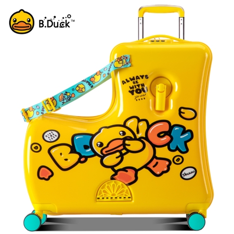 Vali cho bé B.DUCK nhập khẩu chính hãng size 20/24 ( phiên bản bánh xe xanh)