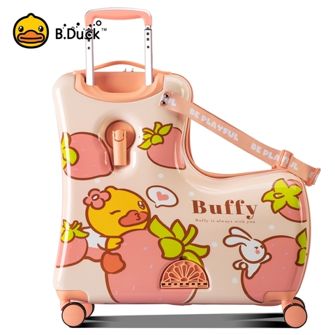 Vali cho bé B.DUCK nhập khẩu chính hãng size 20/24 ( phiên bản vịt dâu)
