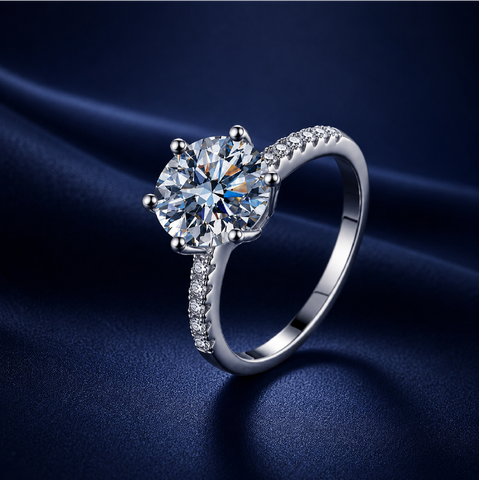 Nhẫn nữ bạc 925 đính moissanite solitaire – điểm sáng tinh tế trên ngón tay