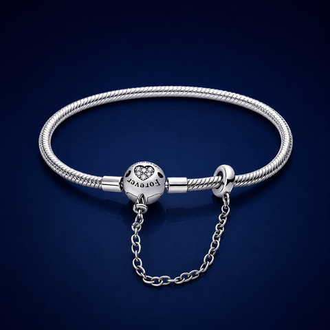 Vòng tay charm “Forever” bạc s925 cao cấp – Kết nối bền vững trong chuyển động tinh tế