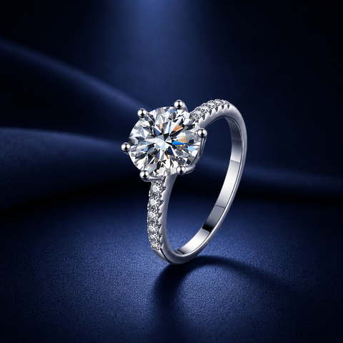Nhẫn nữ bạc 925 đính moissanite solitaire – điểm sáng tinh tế trên ngón tay