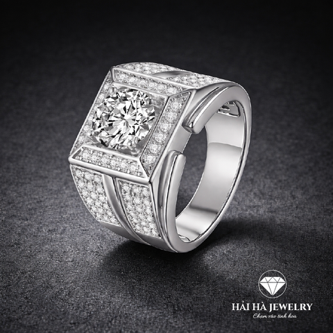 Nhẫn bạc nam bản lĩnh vững vàng | Hải Hà Jewelry
