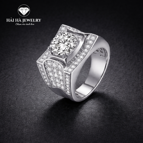 Nhẫn nam dáng khối vững – Sự lặng im của những điều đã chọn | Hải Hà Jewelry