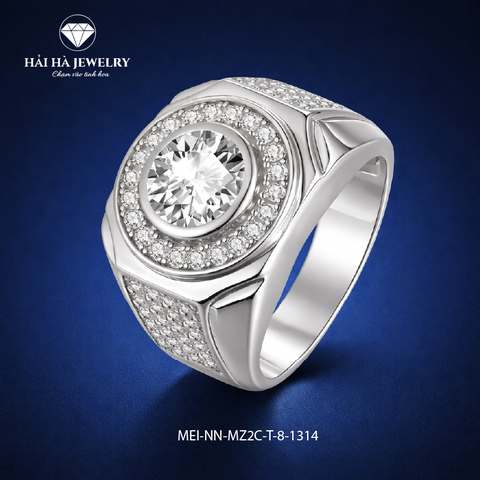 Nhẫn bạc nam tròn đầy và vững tâm | Hải Hà Jewelry