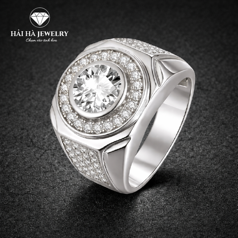 Nhẫn bạc nam tròn đầy và vững tâm | Hải Hà Jewelry