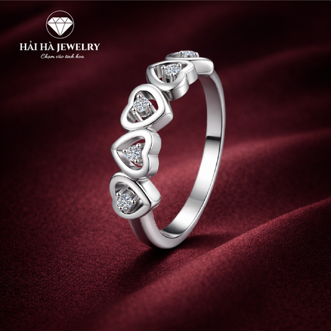 Nhẫn trái tim đan xen – Gắn kết bằng yêu thương dịu dàng | Hải Hà Jewelry