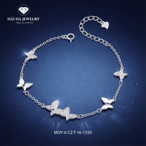 Vòng bạc cánh bướm đan xen – Nhẹ nhàng bước vào những đổi thay | Hải Hà Jewelry
