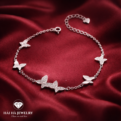 Vòng bạc cánh bướm đan xen – Nhẹ nhàng bước vào những đổi thay | Hải Hà Jewelry