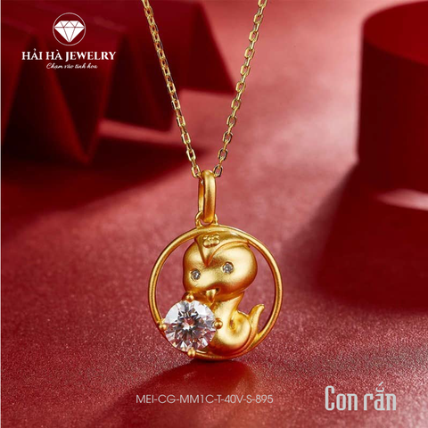 Dây chuyền con giáp tuổi Tỵ bạc mạ vàng – Giữ một chiều sâu tĩnh lặng và rất riêng | Hải Hà Jewelry