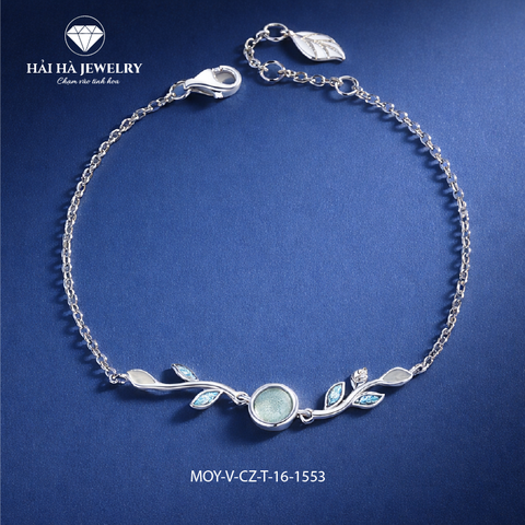Vòng tay nhánh lá & viên đá xanh – Bình yên lớn lên trong im lặng | Hải Hà Jewelry