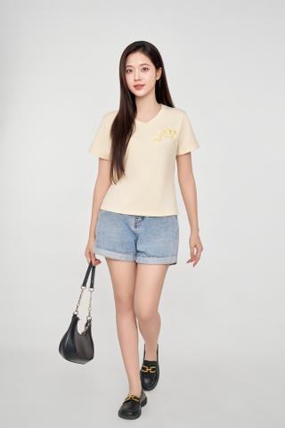 Áo Thun Nữ Bamboo Cổ Tim Cao Cấp Mềm Mịn