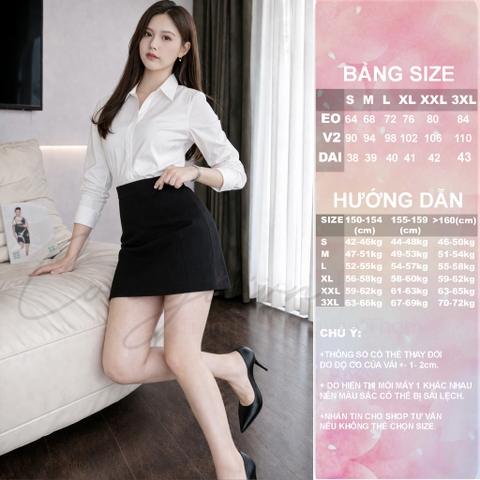 Chân Váy Chữ A Ngắn CVA2 Vải Kate Dày Mềm Có Quần Bảo Hộ