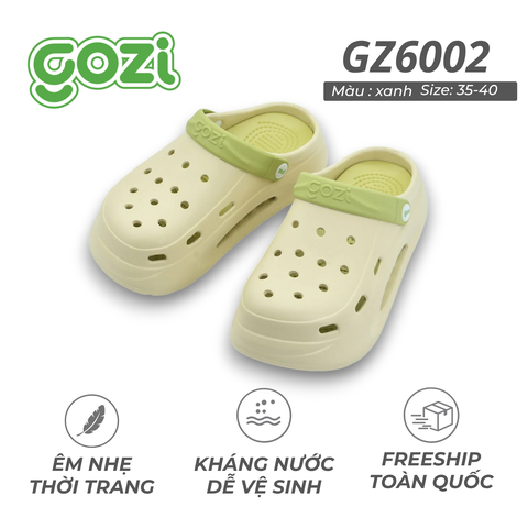 Dép Sục Nữ GOZI, Đế Bằng Cao 4cm, Nhựa Eva Kiểu Dáng Thời Trang GZ6002