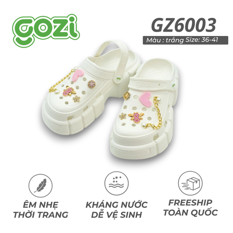 Dép Sục Nữ GOZI, Đế Cao 5cm, Nhựa Eva Chống Trượt GZ6003