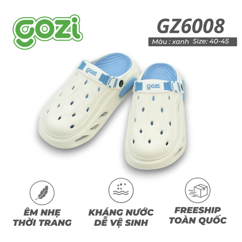 Dép Sục Nam GOZI, Đế Bằng Kiểu Dáng Thời Trang, Nhựa Eva Chống Trượt GZ6008