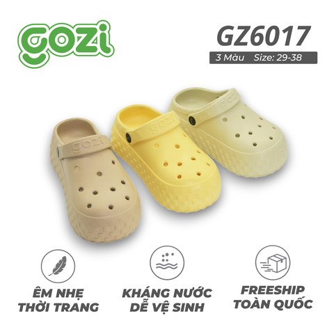 Dép Sục Nữ Gozi, Đế Cao 3cm, Full Size, Nhựa Eva Chống Trơn Trượt GZ6017
