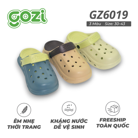 Dép Sục Unisex Gozi, Đế Chống Trơn Trượt, Mix 2 Màu GZ6019