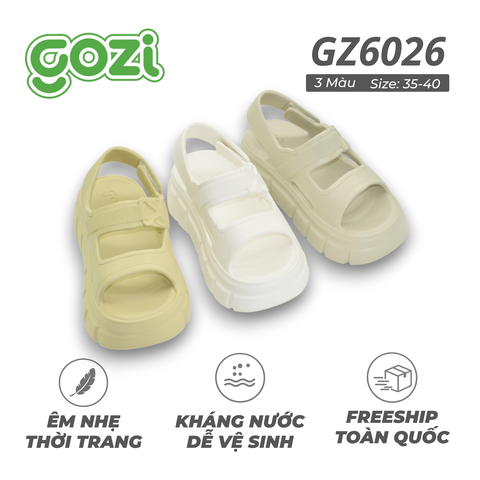 Dép Sandal Nữ Gozi, Đế Cao 6cm Kiểu Dáng Thời Trang GZ6026