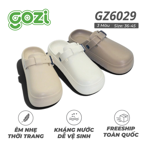 Dép Sục Unisex Quai Gài Gozi, Đế Cao 3cm, Kiểu Dáng Basic GZ6029