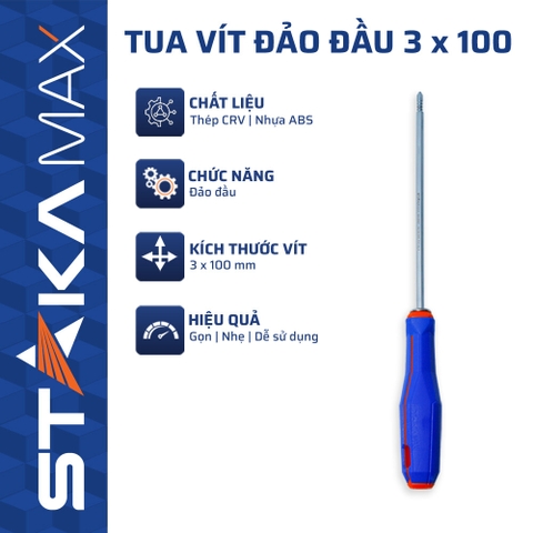 Tua Vít Đảo Đầu 3×100 STAKAMAX KA-0966