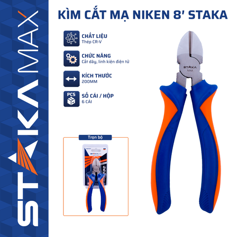 Kìm Cắt Mạ NIKEN 8” STAKAMAX  KA-0391