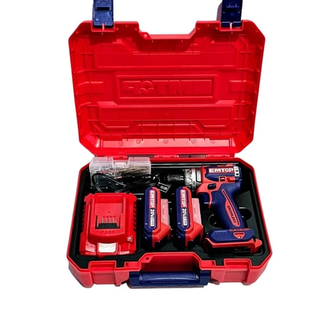 Bộ máy khoan PIN EMTOP 13mm có búa lực siết 60N mã ECIDL20602