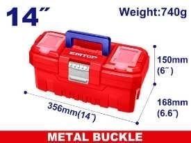 Hộp đựng dụng cụ bằng nhựa 14" ( Khóa kim loại) EMTOP EPBX1402