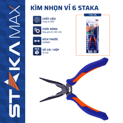 Kìm Nhọn Vỉ 6 STAKAMAX KA-0270