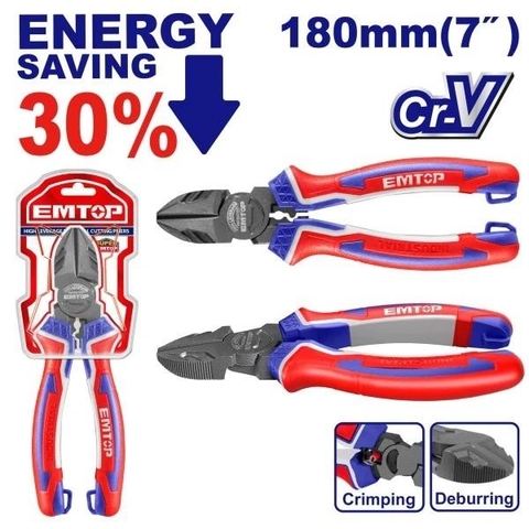 Kìm cắt trợ lực 30% 7 inch emtop EPLRD0721