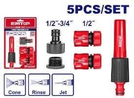 Bộ vòi phun xoắn 5 món emtop ESNE11251