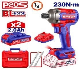 Bộ máy Siết Vít PIN EMTOP Lực siết 230Nm MÃ ECIRL2023