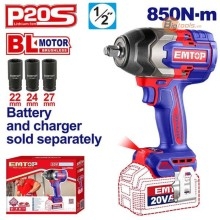 Thân máy Siết Bulong PIN EMTOP lực siết mạnh mẽ 850Nm mã ECIWL20851