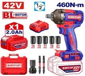 Bộ máy Bulong lực siết 460Nm PIN 42V EMTOP ECIWL42461