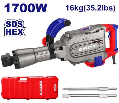 Máy đục điện EMTOP đầu 30mm công suất 1700W - EDBRH1701