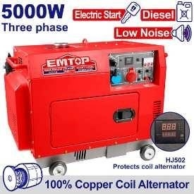 Máy phát điện chạy dầu diesel (chống ồn) emtop EDGRS532