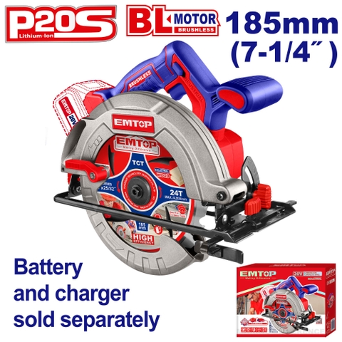 Thân máy cưa gỗ 185mm PIN EMTOP ELCS1851