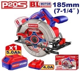 Bộ máy cưa gỗ 185mm PIN EMTOP ELCS18513
