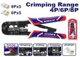 Kìm bấm cos viễn thông 8'' emtop EMPCR46801