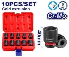 Bộ 10 đầu tuýp 1/2" emtop EMSS12101