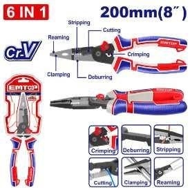 Kìm mỏ nhọn đa năng 6 trong 1 emtop EPLRMFL0851