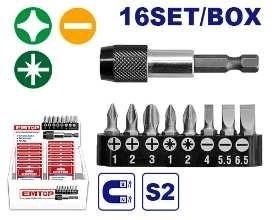 Bộ 9 đầu vít và đầu tháo nhanh vít emtop ESBT30091