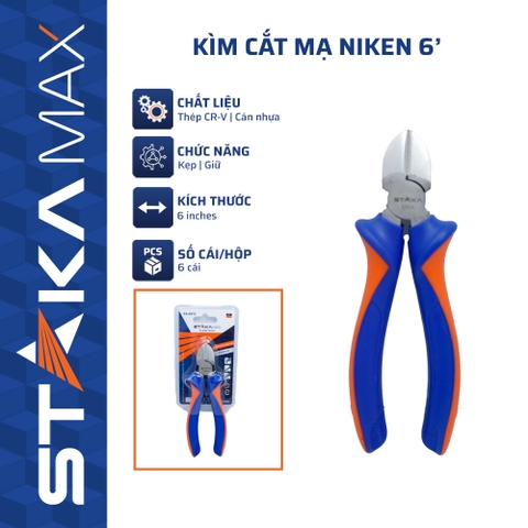Kìm Cắt Mạ NIKEN 6” STAKAMAX KA-0272