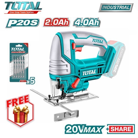 MÁY CƯA LỌNG DÙNG PIN TOTAL 20V ( ko kèm pin và sạc ) TJSLI8501