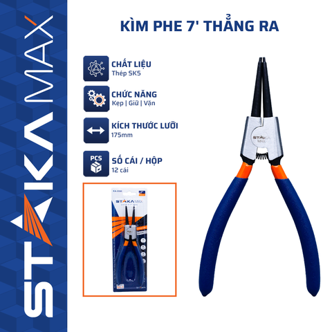 Kìm Phe 7” Thẳng Ra STAKAMAX KA-0690