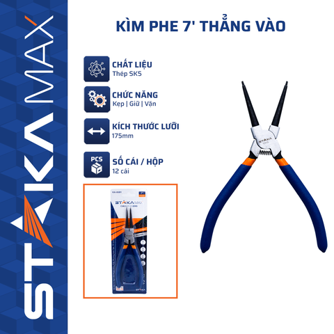 Kìm Phe 7” Thẳng Vào STAKAMAX KA-0691
