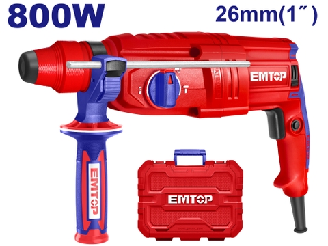 Máy khoan đục 3 chức năng điện 220v EMTOP ERHRL801