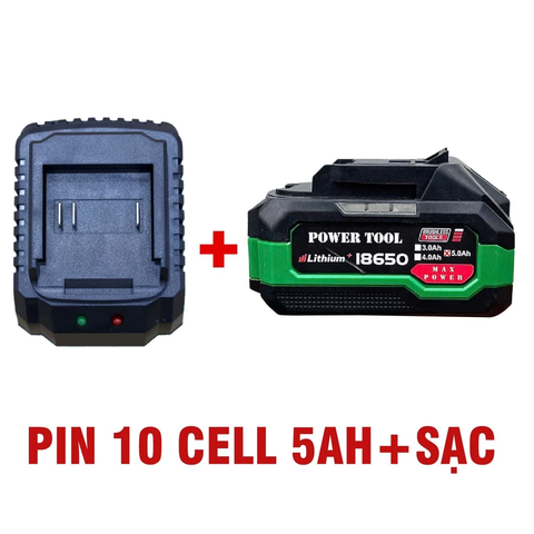 Pin Đóng 10 Cell 5ah POWER TOOL Dung Lượng Thật Chân Phổ M21 Thông Bảo Hành 6 Tháng